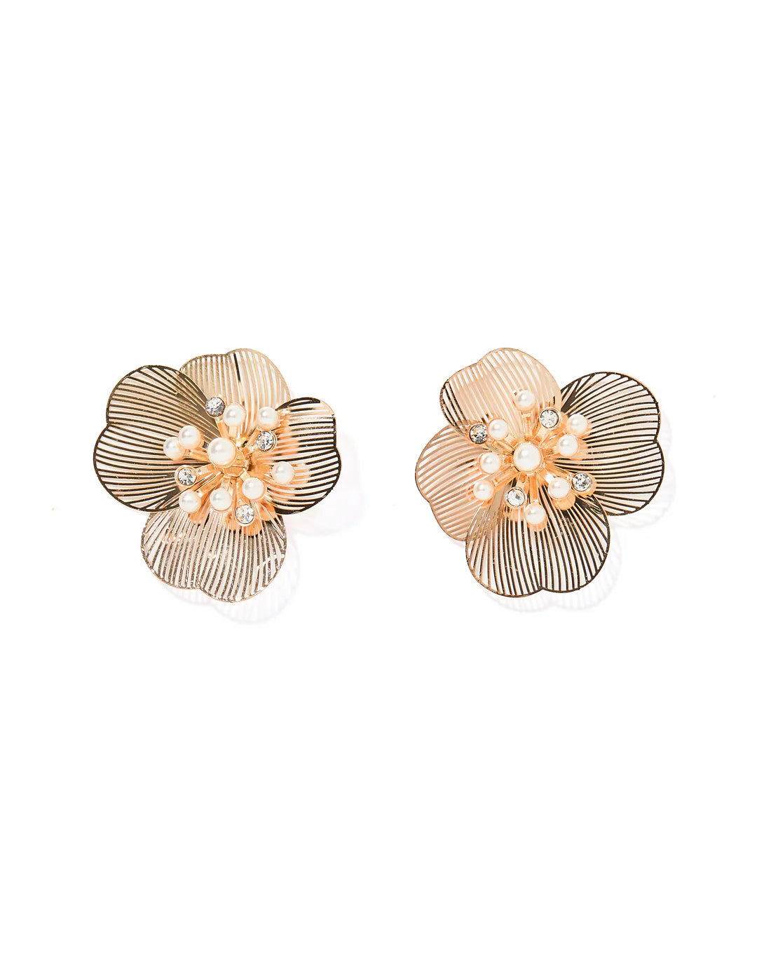 Zodiac sign earringsLinny Co | Vanessa Flower Stud Earrings in Gold