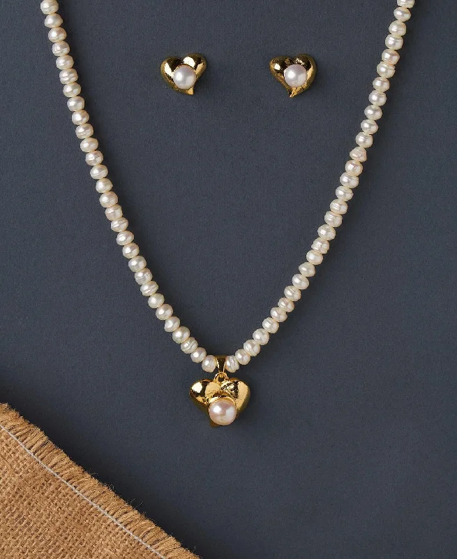 Trendy geometric necklaces  Elegant Real Pearl Necklace Set