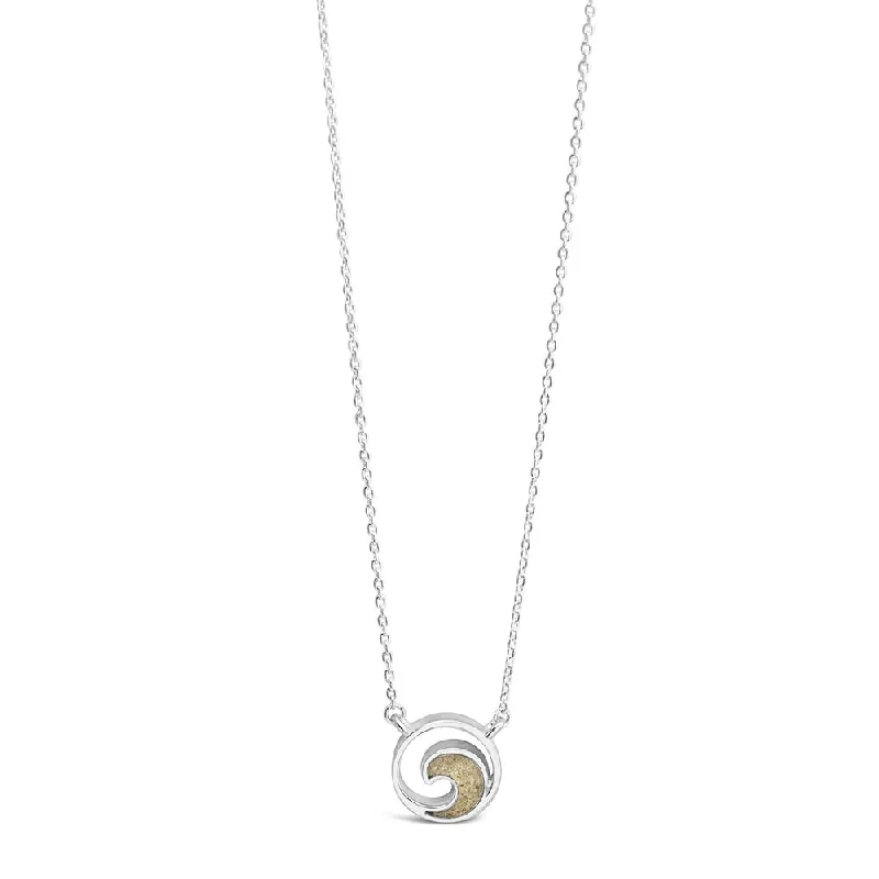 Three-layered necklaces for women  Dune Jewelry Sterling Silver Delicate Dune Wave Necklace