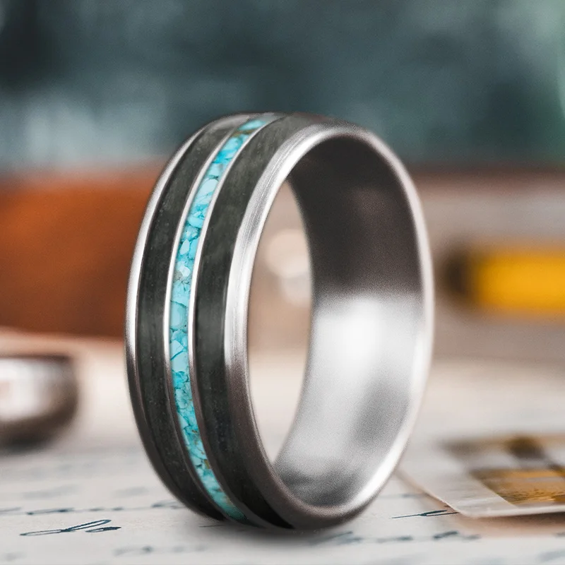 Black and gold ringsCustom Design - 3-Inlay Narrow Center kAPKu2sZO-boHVCmi3-yFyiU