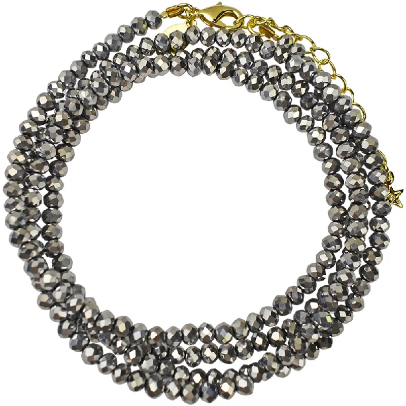 Necklaces for prom night  Shimmer Bead 32" Necklace (Goldtone/Hematite)