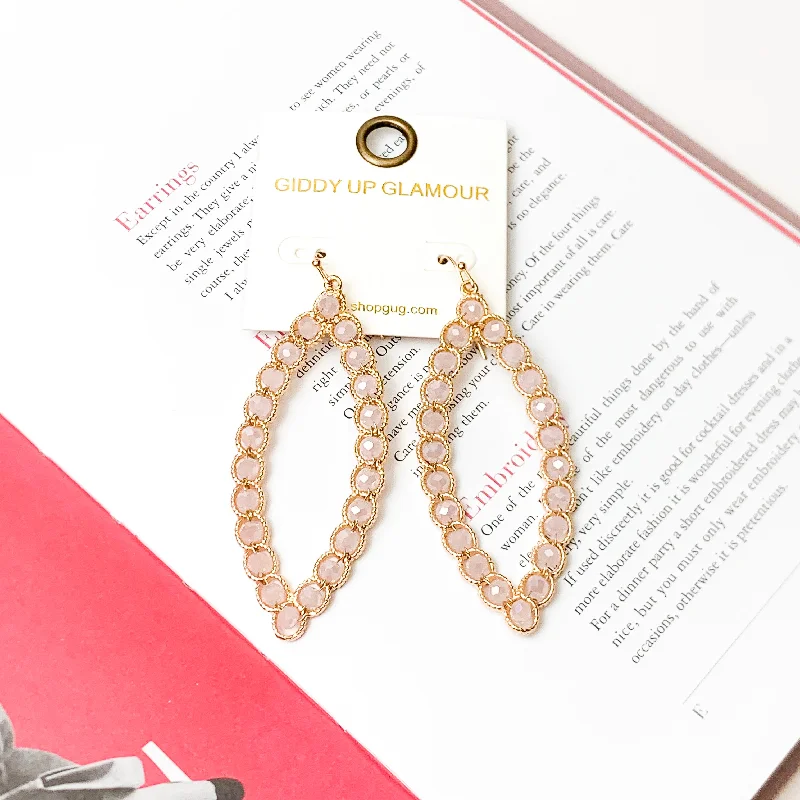 Birthday gift earringsLight Pink Mirage Ellipse Earrings