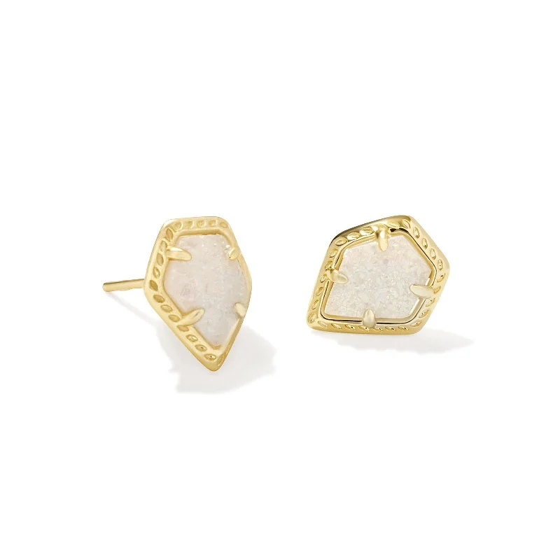 Bar earringsKendra Scott | Framed Tessa Gold Stud Earrings in Iridescent Drusy