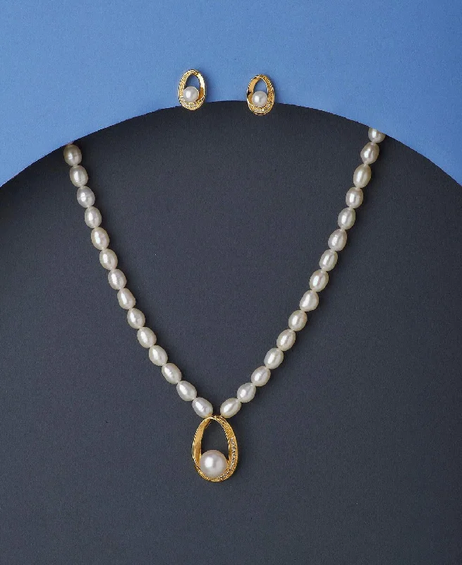 Anniversary gift necklaces  Elegant Real Pearl Necklace Set