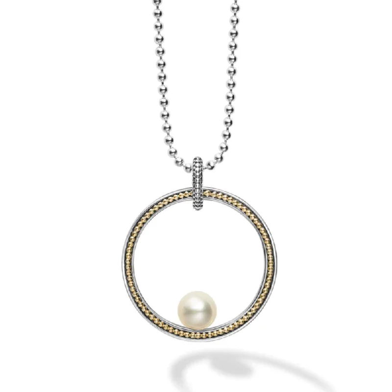 Multicolor crystal necklaces  Lagos Luna Circle Pearl Statement Necklace