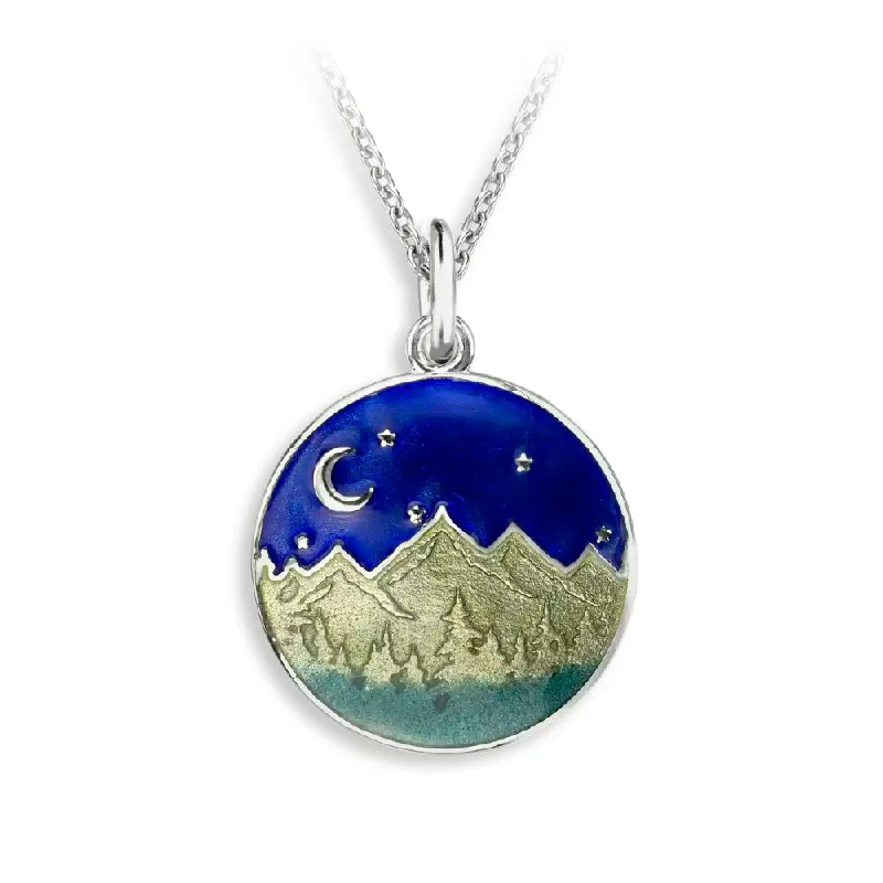 Nickel-free necklaces  Nicole Barr Enamel Mountains Night Necklace