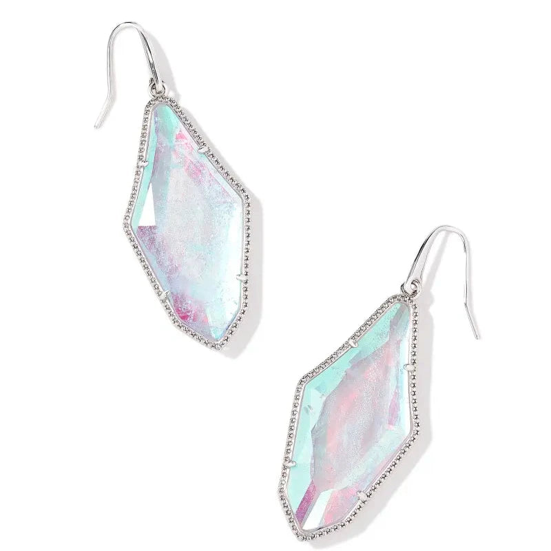 Star-shaped earringsKendra Scott | Evelyn Silver Drop Earrings in Rock Crystal Dichoric