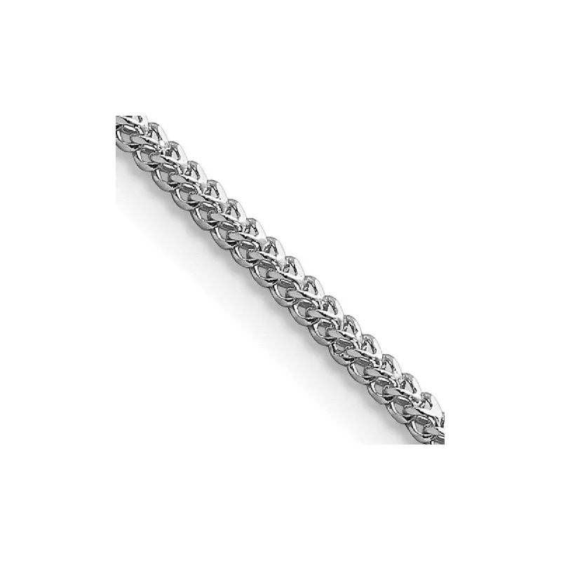 Classic cuff bracelets  Curata 14k White Gold Solid Polished 1.3mm Franco Chain Bracelet Lobster Claw