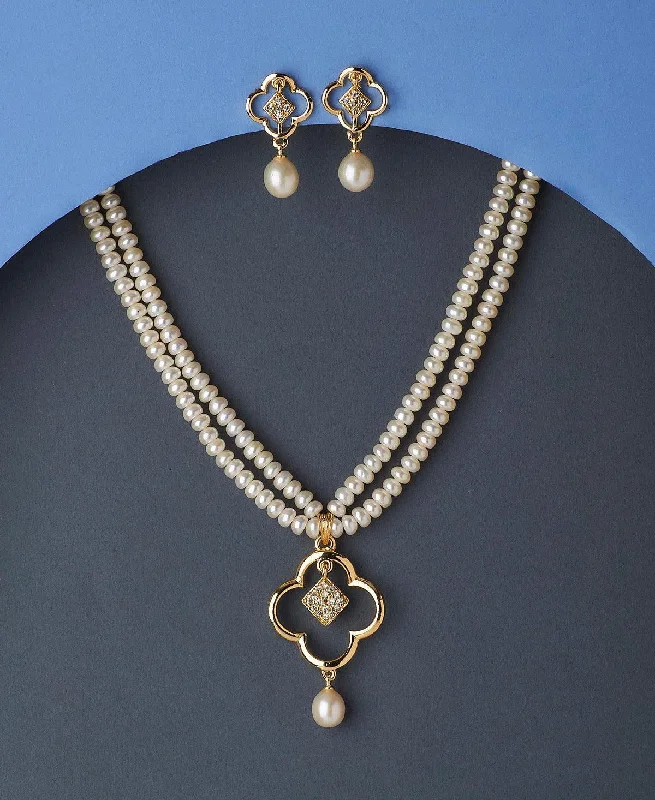 Black necklaces for women  Elegant Real Pearl Necklace Set