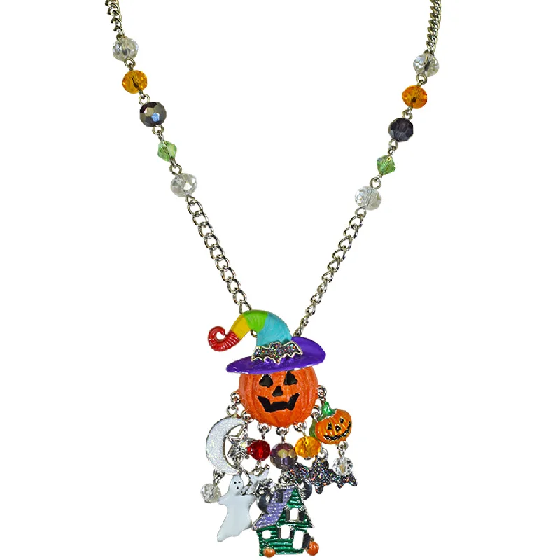 Vintage locket necklaces  Halloween Central Necklace (Silvertone)