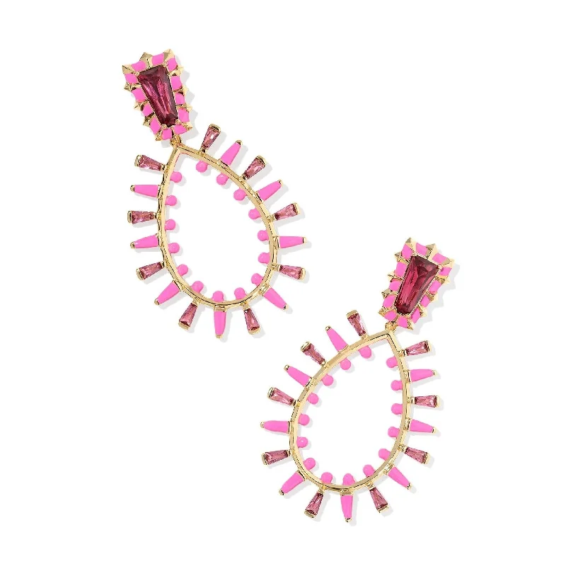 Y2K aesthetic earringsKendra Scott | Kelsey Gold Statement Earrings in Pink Mix