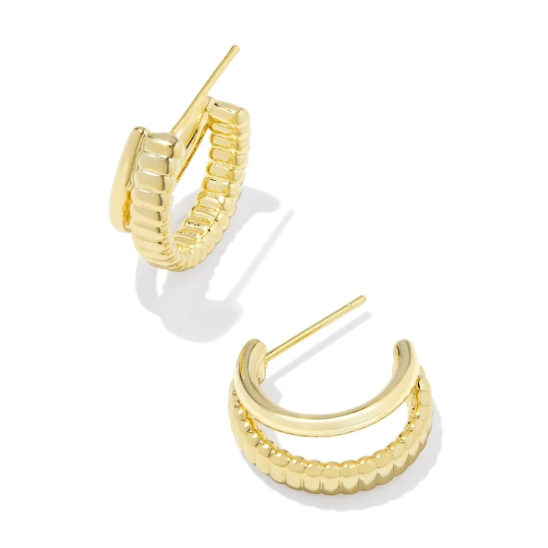 Gold hoop earringsKendra Scott | Layne Gold Huggie Earrings