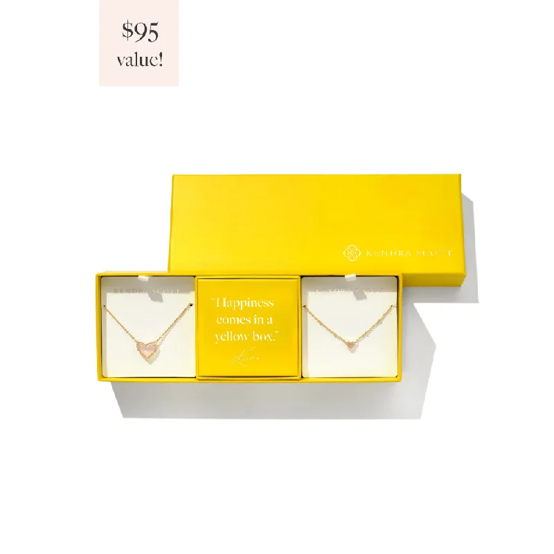 Push lock necklaces  Kendra Scott Ari Heart Necklace Gift Set