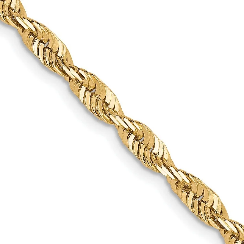 Spring floral bracelets  Curata 10k Yellow Gold Solid Polished Lobster Claw Closure Valu plus 3.0mm Sparkle Cut Lightweight Chain Bracelet