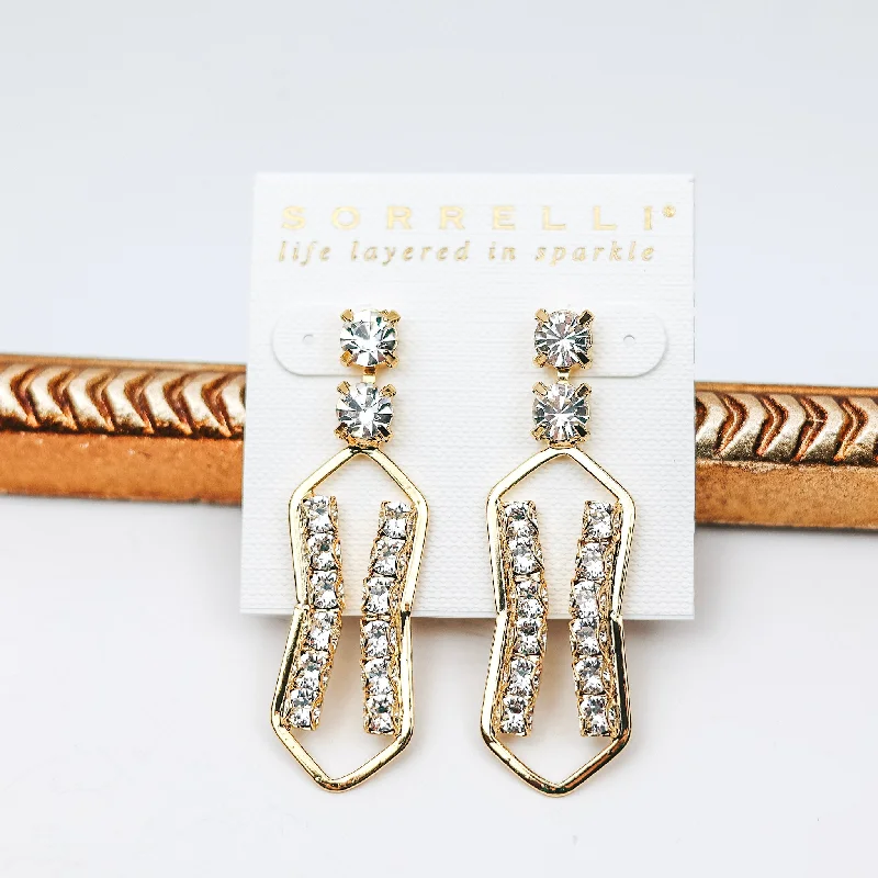 Autumn leaf earringsSorrelli | Roslyn Embellished Dangle Earrings in Bright Gold Tone and Crystal