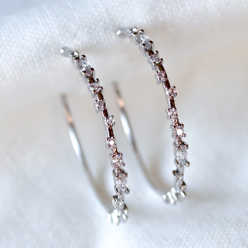 Mix and match stud earringsKinsey Designs | Chase Large Hoop Earrings in Silver