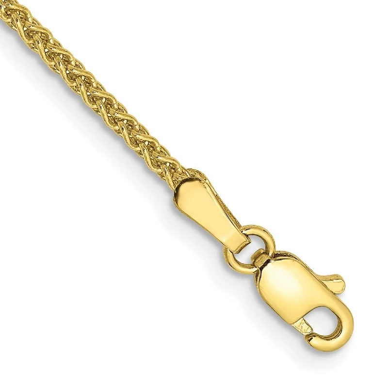 Christmas holiday bracelets  Curata 10k Yellow Gold 1.65mm Solid Polished Spiga Chain Bracelet 7 Inch