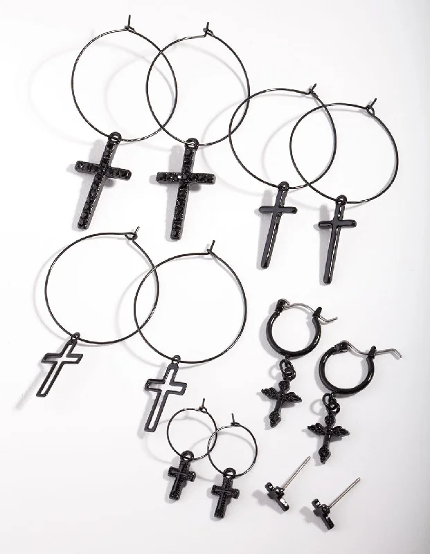 Diamond earringsBlack Cross Earring Pack