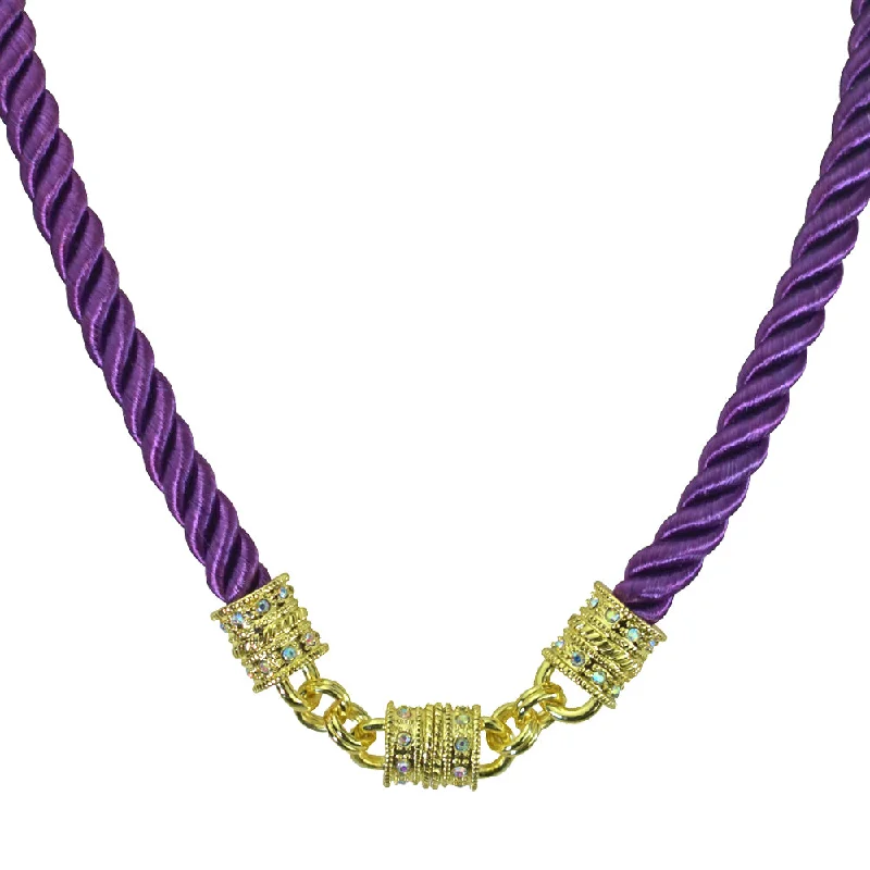 Multicolor crystal necklaces  Mystic Cord Magnetic Interchangeable Necklace (Goldtone/Purple Mist)