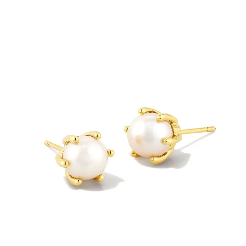 Affordable earrings underKendra Scott | Ashton Gold Pearl Stud Earrings