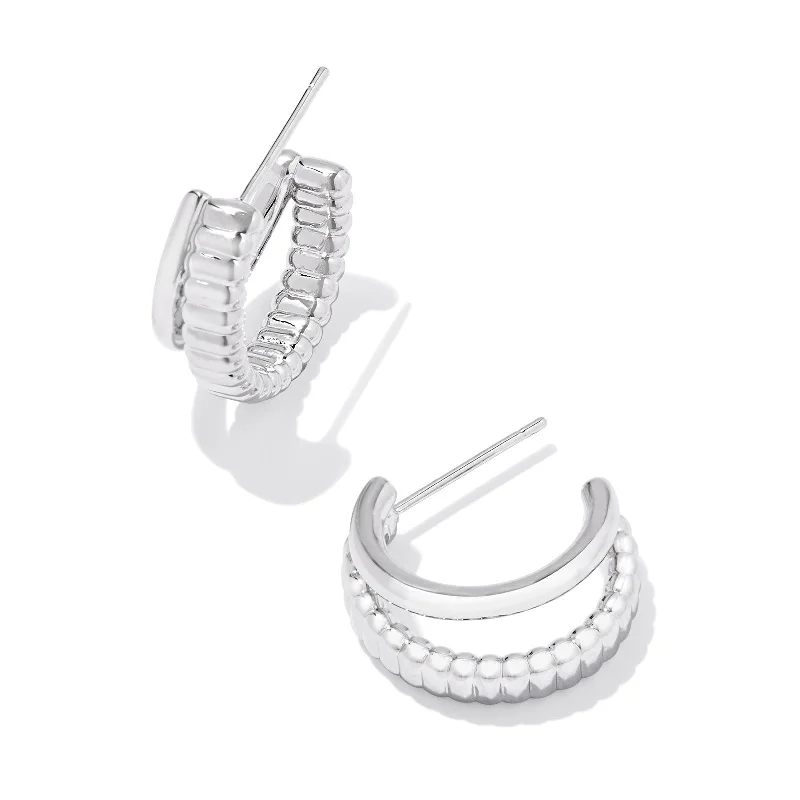 Valentine’s Day earringsKendra Scott | Layne Silver Huggie Earrings