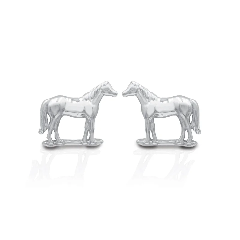 Chunky gold earringsKelly Herd Halter Horse Earrings-Sterling Silver