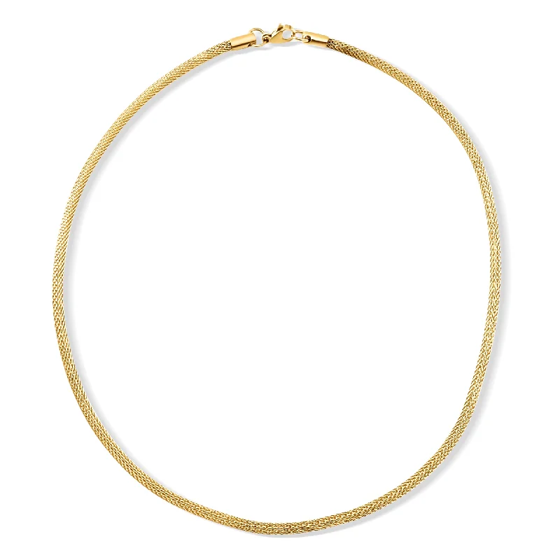 Vintage-inspired necklaces  Bowie Round Mesh Chain Necklace