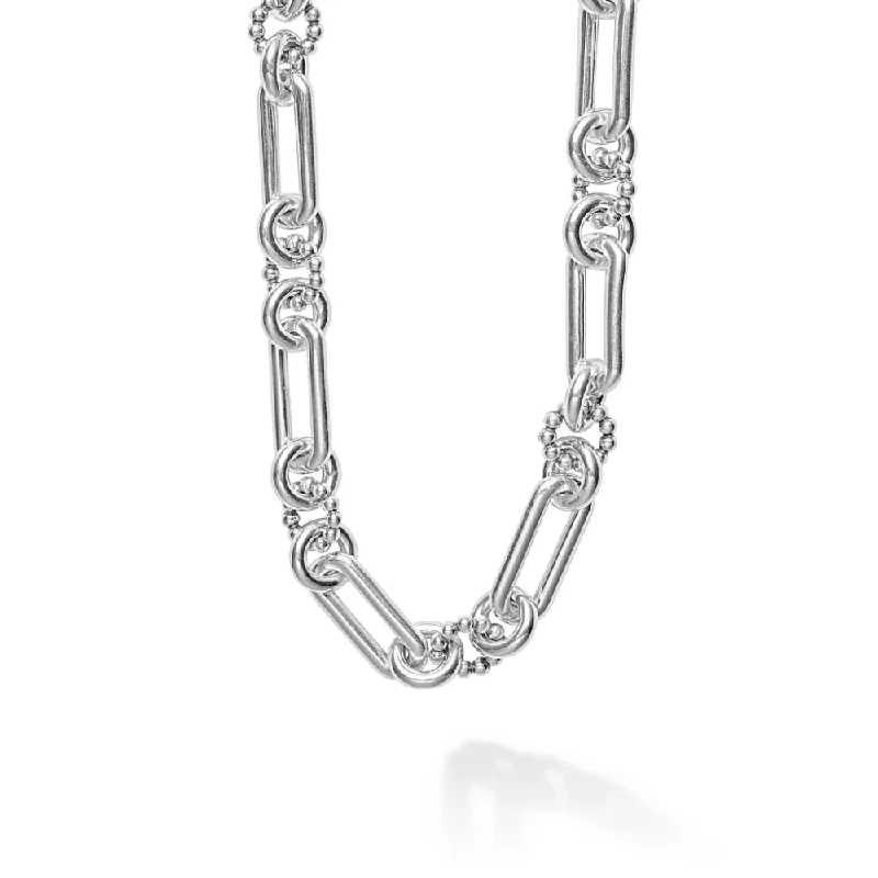 Budget-friendly necklaces  Lagos Signature Caviar Silver Link Necklace