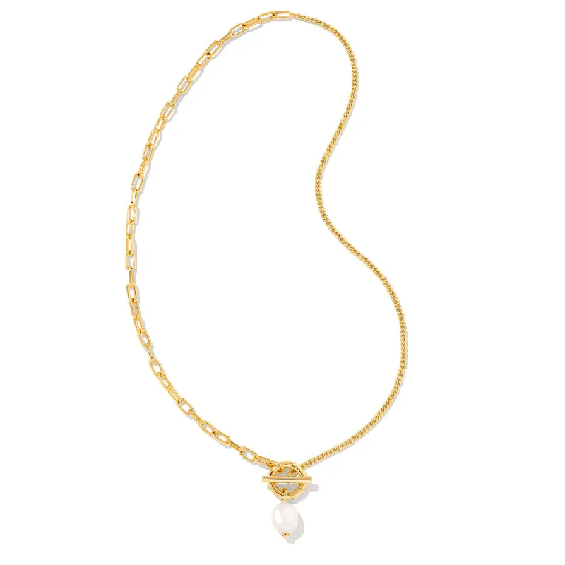 Black necklaces for women  Kendra Scott Leighton Convertible Pearl Chain Necklace