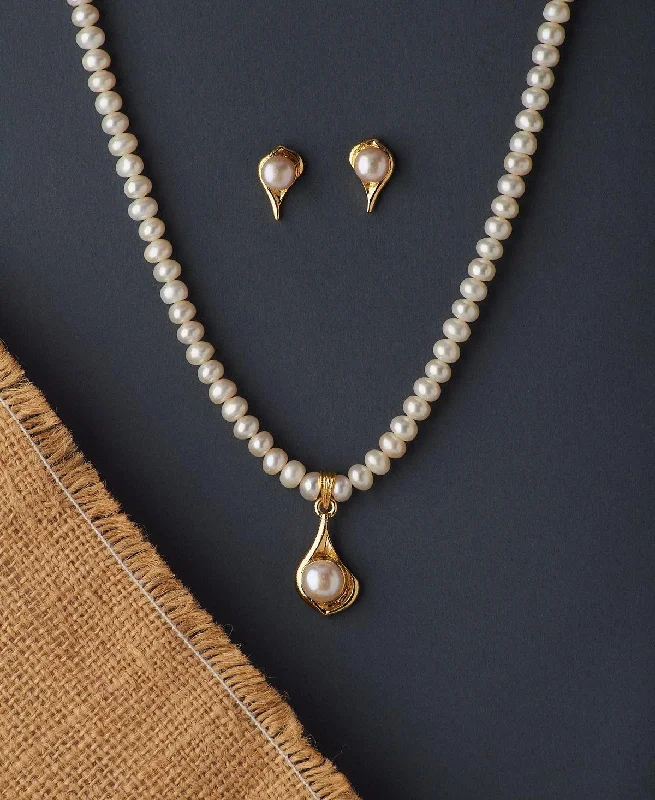 Big statement necklaces  Elegant Real Pearl Necklace Set