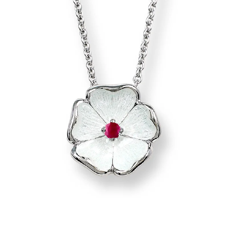 Gold pendant necklaces  Nicole Barr White Rose Necklace