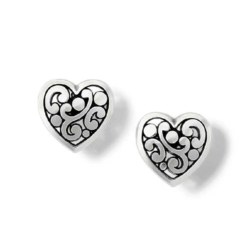 Waterproof earringsBrighton | Contempo Silver Tone Heart Post Earrings