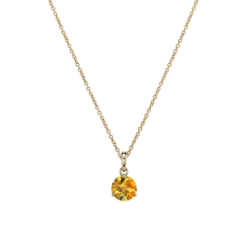 Asymmetrical necklaces  14k Gold 7mm Gemstone Necklace