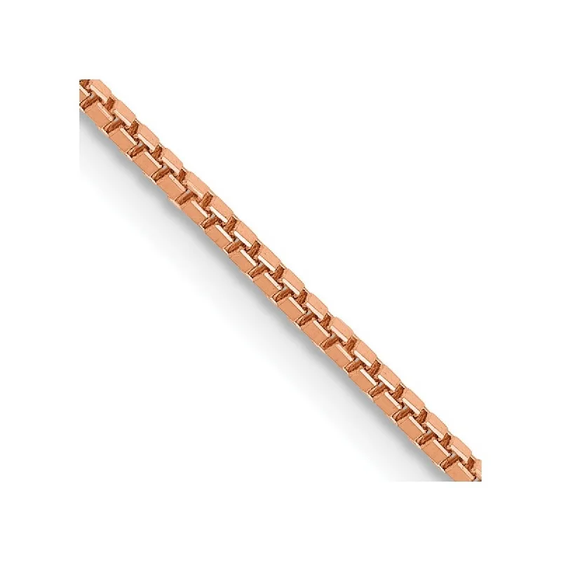 Black bracelets for women  Curata 14k Rose Gold 8" 1.10mm Box Link Chain Bracelet