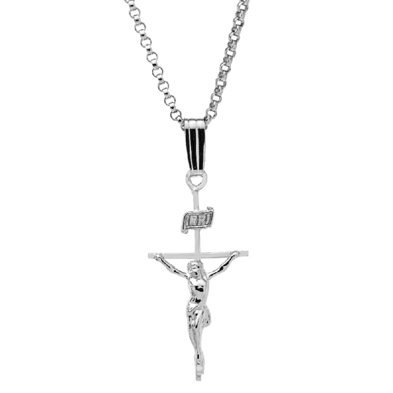 Anniversary gift necklaces  Sterling Silver Crucifix Necklace 18"