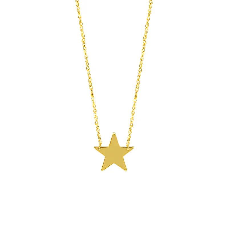 Small pendant necklaces  14k Gold Mini Star Necklace