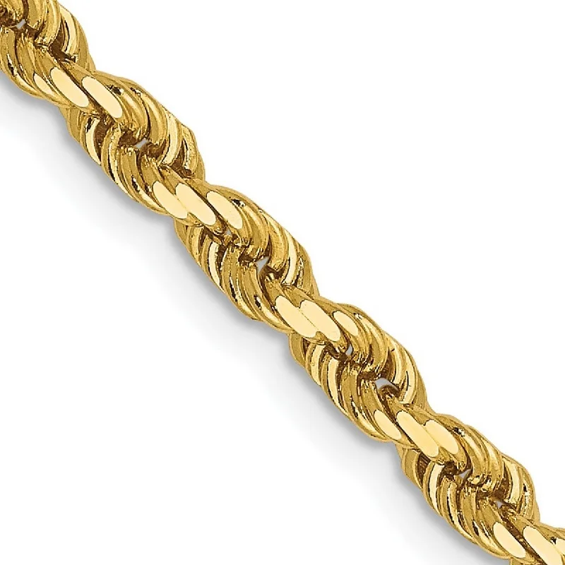 Cross bracelets  Curata 14k Yellow Gold Solid Lobster Claw Closure Valu plus 3.00mm Sparkle Cut Chain Bracelet