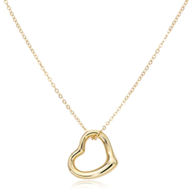 Cubic zirconia necklaces  14k Gold Heart Slide Pendant Necklace