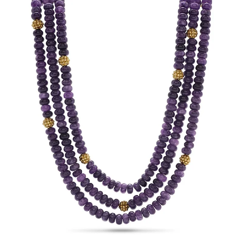 Three-layered necklaces for women  Capucine De Wulf Berry & Bead Triple Strand Necklace