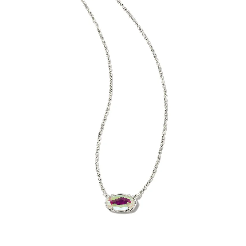 Lightweight necklaces  Kendra Scott Grayson Silver Pendant Necklace In Dichroic Glass