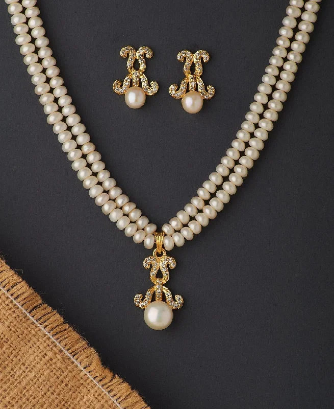 Star-shaped necklaces  Elegant Real Pearl Necklace Set