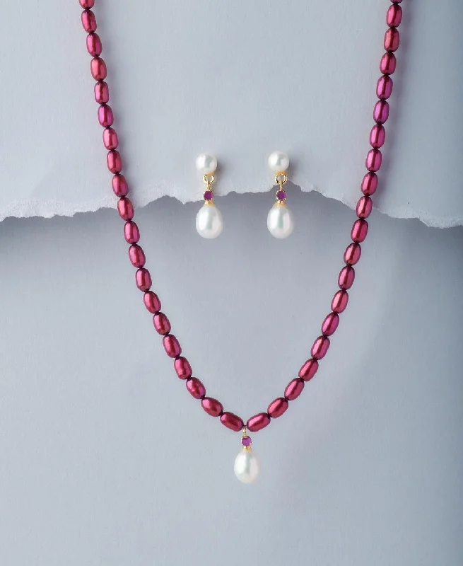 Unique handmade necklacesClassic Real Pearl Necklace Set