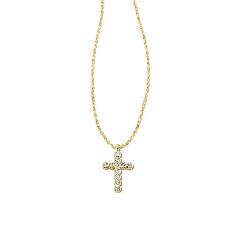 Chunky gold necklaces  Kendra Scott Cross Crystal Pendant Necklace