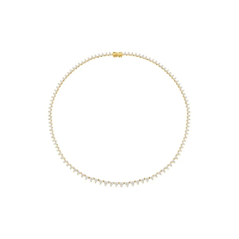 Pearl choker necklaces  Trio Diamond Tennis Necklace