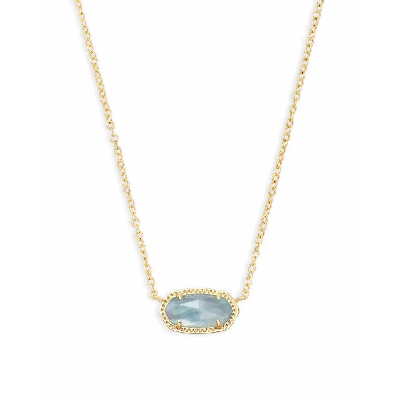 Hypoallergenic necklaces  Kendra Scott Elisa Pendant Necklace in Light Blue Illusion