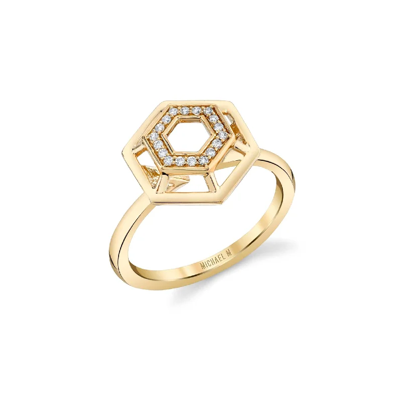 Hex Truss Cocktail Ring