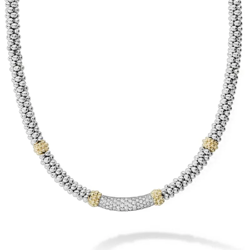 Multicolor crystal necklaces  Lagos Caviar Lux Diamond Necklace