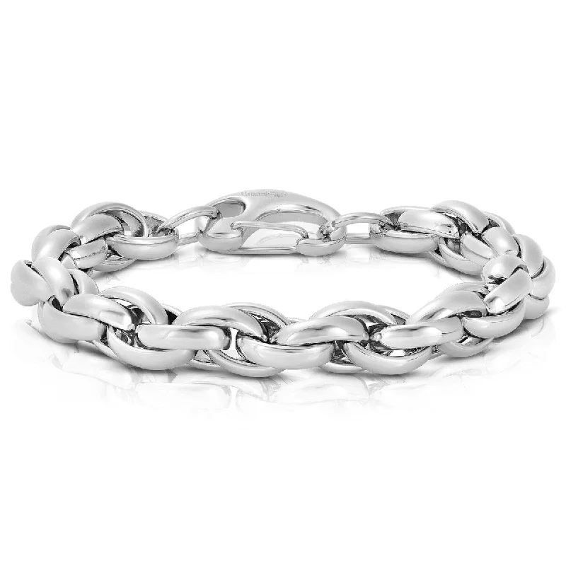 Modern minimalist bracelets  Crucible Men's Rope Chain Stainless Steel Bracelet (11mm) - 8.5"