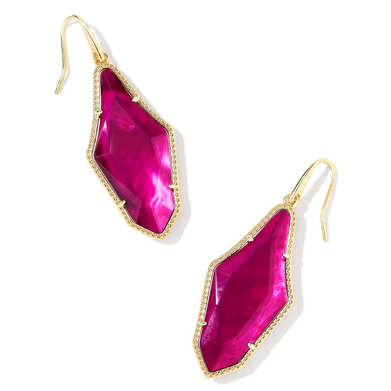 Vintage chandelier earringsKendra Scott | Evelyn Gold Drop Earrings in Dark Magenta Illusion