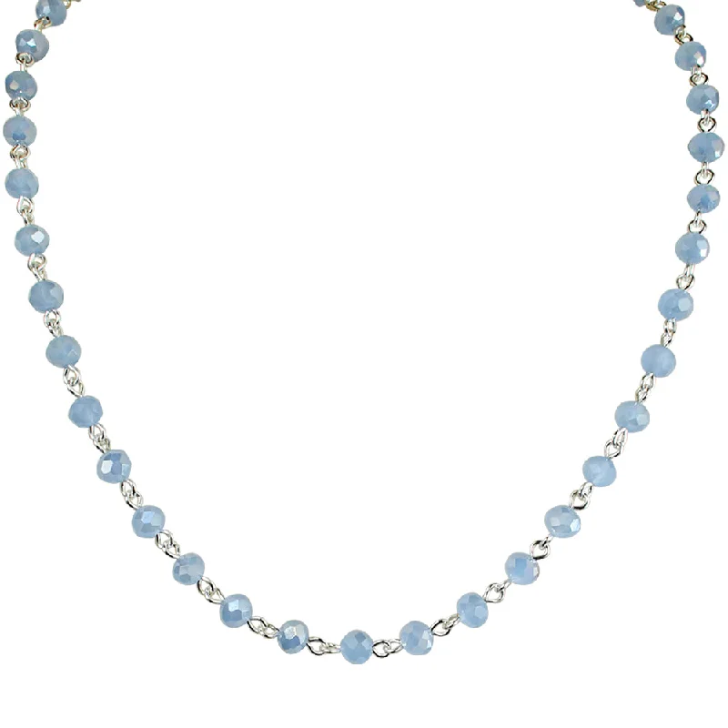 Star-shaped necklaces  Mystic Crystal 17" Necklace (Goldtone/Blue Opal)